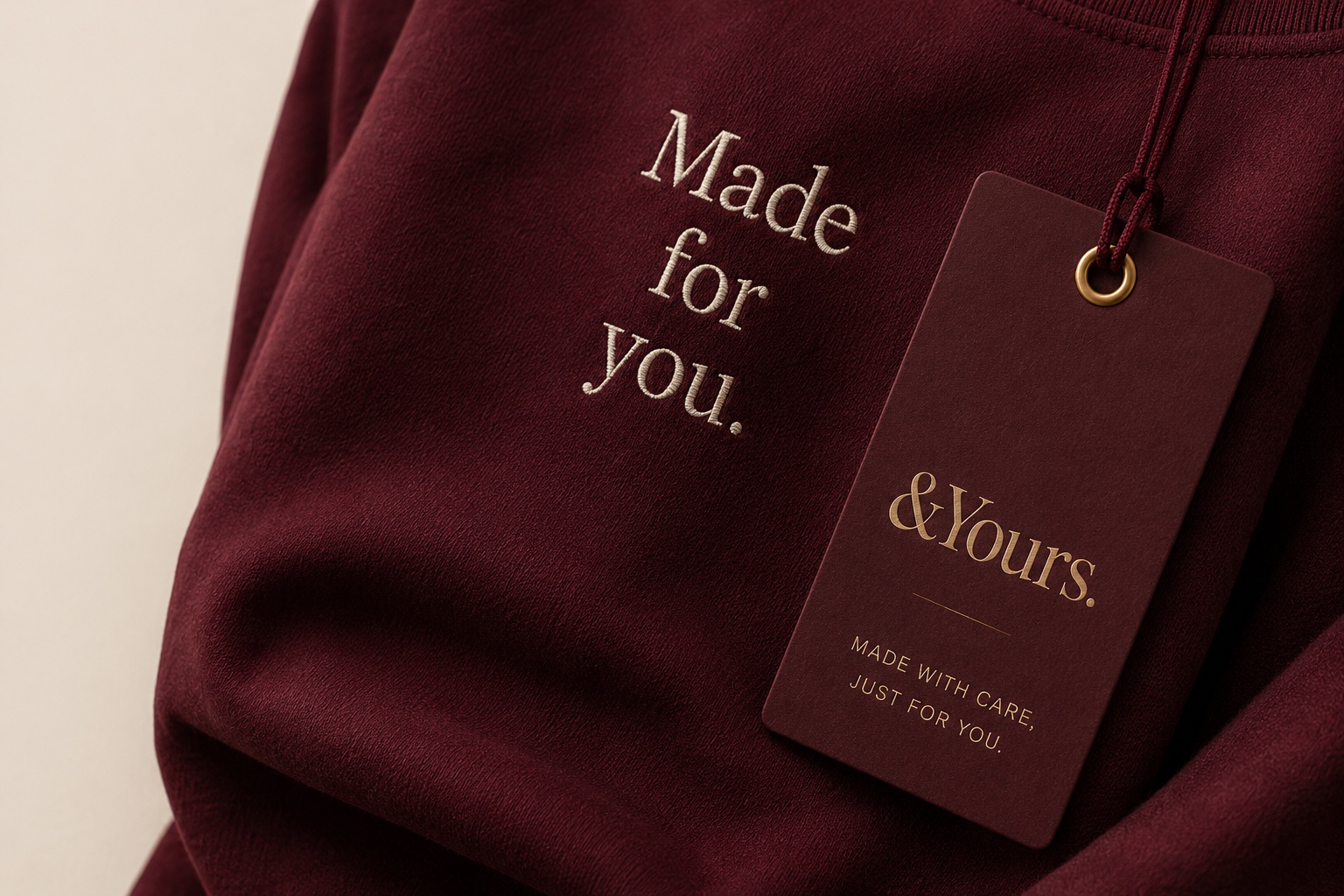 Made for you embroidered piece